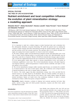 Nutrient enrichment and local competition influence the evolution of