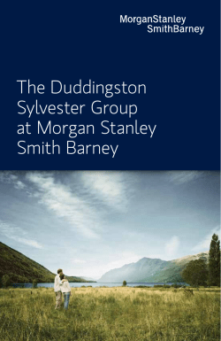 The Duddingston Sylvester Group at Morgan Stanley Smith Barney