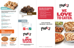 we to cater. - Mazzio`s catering menu