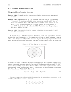 6.2 Unions and Intersections