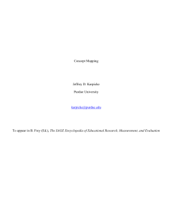 concept mapping - Cognition and Learning Lab