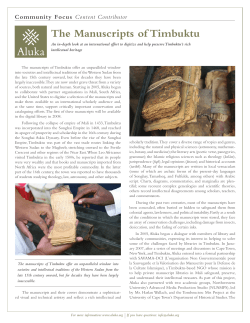 The Manuscripts of Timbuktu