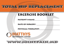 Hip Exercise Book - Matthys Orthopaedic Center