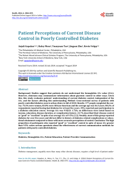 Patient Perceptions of Current Disease Control in Poorly Controlled