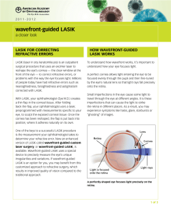 wavefront-guided LASIK - Advanced Laser and Eye Center of Arizona
