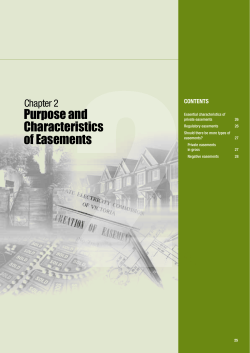 2Purpose and Characteristics of Easements