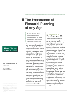 The Importance of Financial Planning at Any Age
