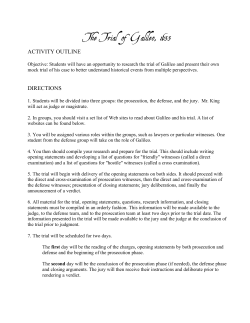 The Trial of Galileo, 1633