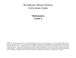 Grade 5 Math Curriculum