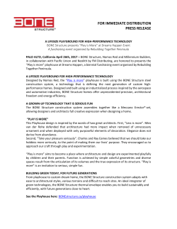 FOR IMMEDIATE DISTRIBUTION PRESS RELEASE