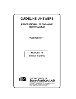 Guideline Answers- December 2014