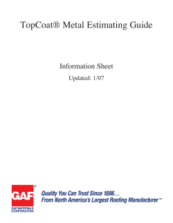 TOPCOAT&reg; Metal Estimating Guide