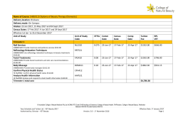 2017 Tuition Fee Schedule - College of Natural Beauty