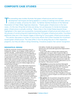 Composite Case Studies of How Green Infrastructure is