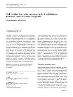 Sink positive: Linguistic experience with th