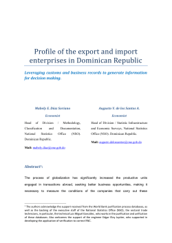 Profile of the export and import enterprises in Dominican Republic