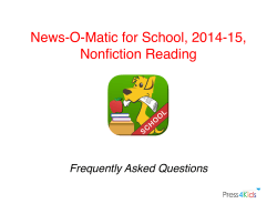 News-O-Matic for School, 2014