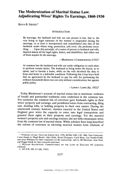 The Modernization of Marital Status Law