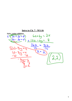 1. 2x + 2y = 8 5x - 3y = 4