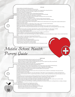 Middle School Health Parent Guide