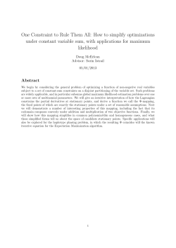 One Constraint to Rule Them All: How to simplify