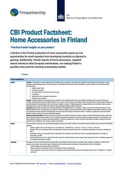 CBI Product Factsheet: Home Accessories in Finland