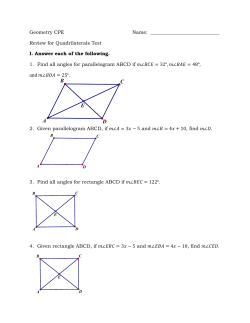 review for quadrilaterals test