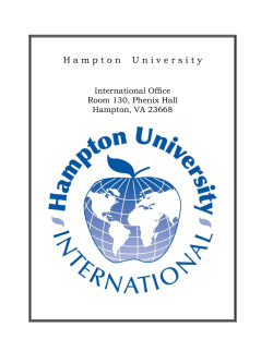 International Students Manual - Hampton University International