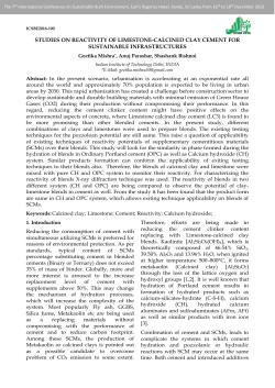studies on reactivity of limestone