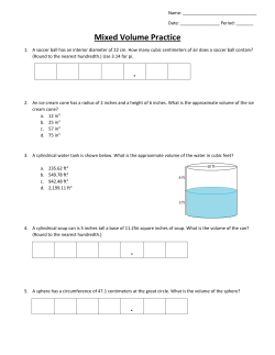 Mixed Volume Practice - Northwest ISD Moodle