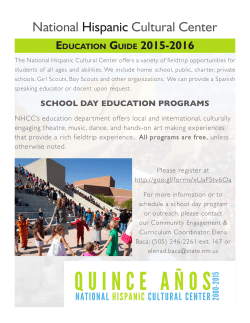 Friday, February 12 - National Hispanic Cultural Center