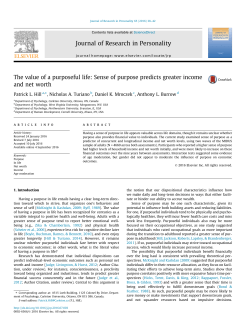 The value of a purposeful life