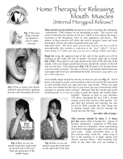 Home Therapy for Releasing Mouth Muscles