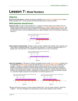 Lesson 7: Mixed Numbers
