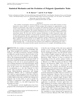 Statistical Mechanics and the Evolution of Polygenic Quantitative Traits