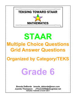 STAAR Multiple Choice Questions Grid Answer Questions