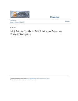 Not Art But Truth: A Brief History of Mummy Portrait Reception