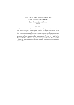 ESTIMATING NEW PRODUCT DEMAND FROM BIASED SURVEY