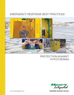 emergency response best practices: protection against hypothermia