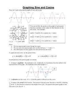 Graphing Sine and Cosine