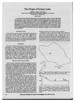 Origin of Grassy Lake - University of Arkansas Libraries