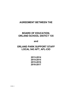 Classified Staff Contract - Orland School District 135