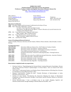 Curriculum Vitae - College of Liberal and Fine Arts