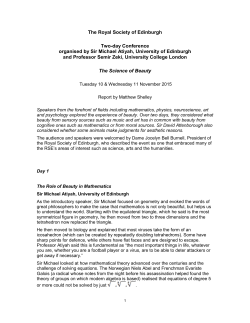 The Science of Beauty - The Royal Society of Edinburgh