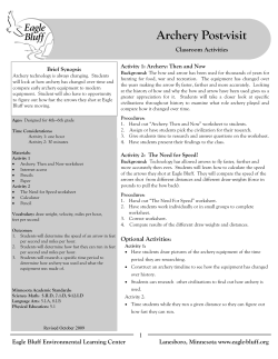 Post-Visit Activity - Eagle Bluff Environmental Learning Center