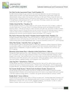 Project List - Elemental Landscapes