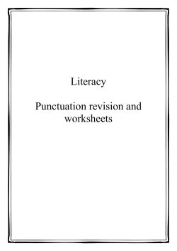 Punctuation revision - St Bede`s Catholic Primary School