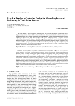 Practical Feedback Controller Design for Micro