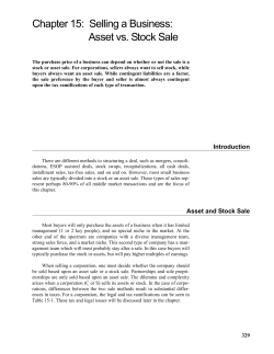 Chapter 15: Selling a Business
