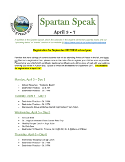April 3 - 7